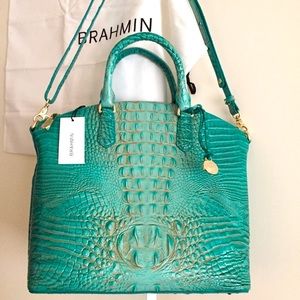 Brahmin Turquoise Duxbury Large Satchel